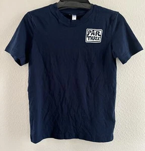 Adidas Kids Boy Crew Neck Short Sleeve PAR THREE T-Shirt Navy Size M - Picture 1 of 9