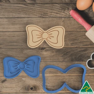 Fancy Bow Tie Cookie Cutter And Embosser Stamp - Picture 1 of 4