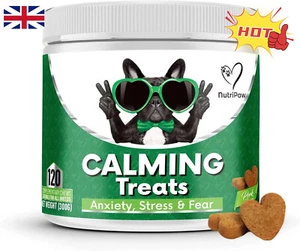 NutriPaw Calming Treats For Dogs - Reduce Stress, Fear, Separation Anxiety, Bark - Picture 1 of 8