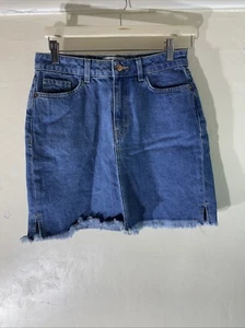 womens New Look Uk 10 Blue Wash Short Length Casual Denim Jean A Line Skirt - Picture 1 of 7