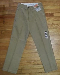 Dockers Khakis D2 anteriore piatto dritto beige vivo e indossato $55 nuovo con etichette 30x30 p2746 - Foto 1 di 10