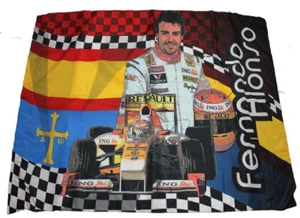 NEW Vintage Formula One FLAG Renault ING F1 Team Renault R29 FERNANDO ALONSO - Picture 1 of 4