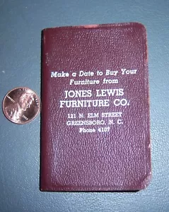 VINTAGE JONES LEWIS MÖBEL CO GREENSBORO, NC WERBE ADRESSBUCH 1941-2 - Bild 1 von 7