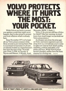 vtg 70s VOLVO MAGAZINE PRINT AD Auto 1978 Car 242 Coupe Sedan Wagon Pinup Page - Picture 1 of 1