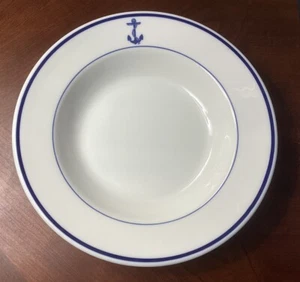 2 - Syrakus Opco Verschmutzter Anker US Navy Mess Rand Suppenschüsseln 8 7/8" - Bild 1 von 4