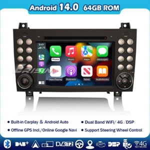 4+64GB Android 14 DAB+ CarPlay Navi Autoradio Mercedes-Benz SLK R171-Klasse W171 - Bild 1 von 13