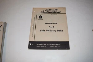 International Harvester McCormick 5 Side Delivery Rake Operator's Manual - Picture 1 of 3
