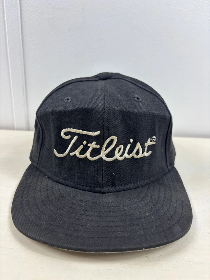 Gorra Titleist de colección ajustada para hombre 7 3/4 negra golf New Era Script años 90 Foto 1 de 4