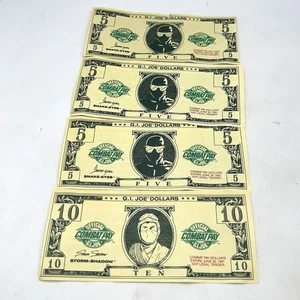 Vintage GI Joe Combat Pay Storm Shadow & Snake Eyes GI Joe Dollars - Picture 1 of 6