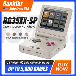 Consola de juegos abatible gris ANBERNIC RG35XXSP pantalla IPS de 3,5"" mini salida HDMI WiFi - Imagen 1 de 3