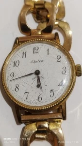 montre gourmette Ebilex plaqué Or, cadran Rond Avec chiffre - Picture 1 of 6