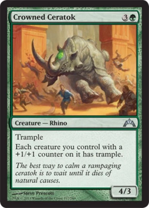 Crowned Ceratok -Foil Medium Play MTG Gatecrash - Image 1 of 1