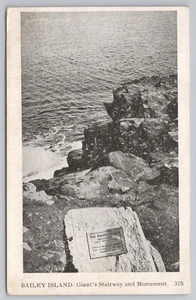 Postal de Giant’s Stairway and Monument in Bailey Island Maine c1909 - Imagen 1 de 2