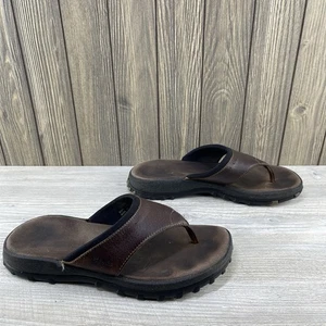 Sandalias chanclas Clarks de cuero para hombre marrón talla 11 M - Imagen 1 de 13