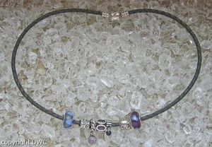 Collier Marke Pandora mit 7 Charms Anhänger in 925 er Silber Damen - Bild 1 von 7