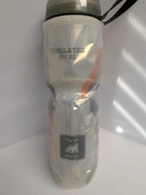 Polar Bottle Insulated Water Bottle 24 oz Bike Cycling Squeeze Gray Clear Loop - Image 1 of 4