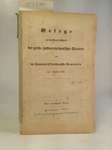 Documenti relativi alla scrittura di Stato della grande associazione doganale degli Stati tedeschi e dell'Hann - Foto 1 di 1