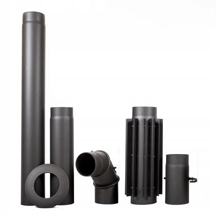 Kaminrohr Rauchrohr Kamin Ofen Ofenrohr Bogen Wandfutter Stahlrohr Schwarz 2mm - Bild 1 von 1