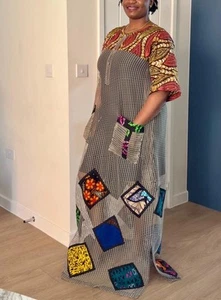 African Bubu Gown One Size Fits All - Picture 1 of 3
