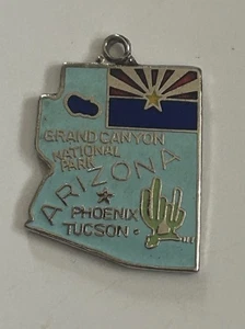 Vintage Silber Emaille State Charm Arizona - Bild 1 von 3