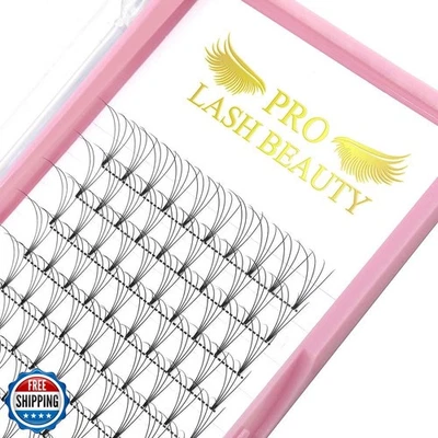 Premade Volume Eyelash Extensions 4D-D-0.07-9 Short Stem Premade Fans Eyelash - Image 1 of 4