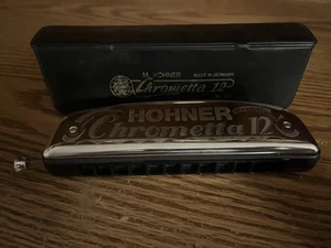 Armónica Hohner Silver Chrometta 12, Alemania con estuche - Imagen 1 de 7