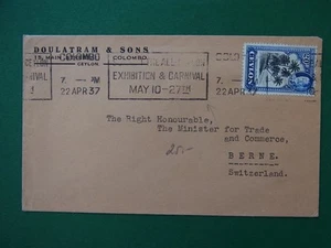 Demand Letter Ceylon 20c Colombo-Bern Advertising Stamp Carnival Theme - b11428 - Picture 1 of 2