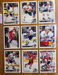 1992-93 Upper Deck Hockey 9 Card Lot - Picture 1 of 2