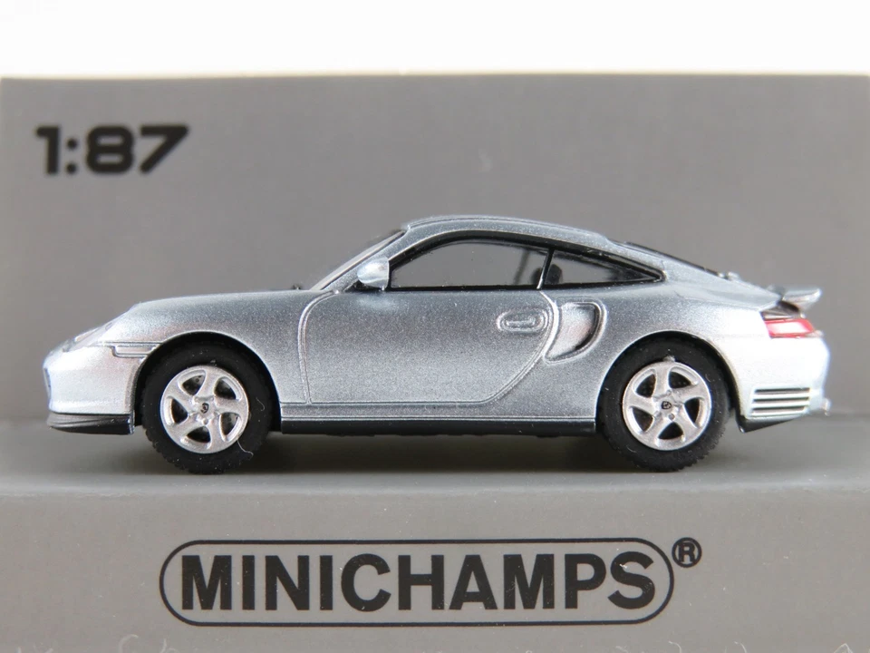 Minichamps 870 068170 Porsche 911 Turbo (2000) in silbermetallic 1:87/H0 NEU/OVP - Bild 1 von 4