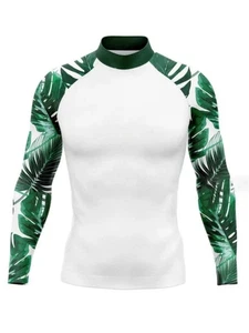 Herren Badeanzug Schwimm T-Shirt Strand UV Schutz Bademode Rash Guard Langarm - Bild 1 von 15