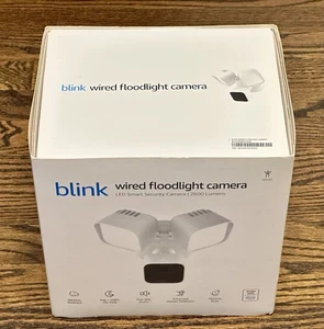 BLINK - Wired Floodlight Camera- LED Smart - 2600 Lumens - WHITE- FACTORY SEALED - Picture 1 of 5