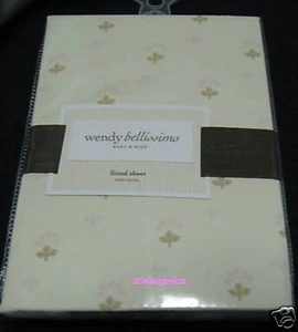Wendy Bellissimo Pink Swirl Fitted Crib Sheet NIP - Picture 1 of 1
