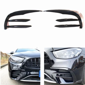 Carbon Fiber Look Front Spoiler Air Vent Outlet Trim For Benz W213 E-Class 21-23 - Picture 1 of 5