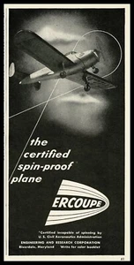 THREE 1946 Ercoupe  Private Aircraft Original Magazine Ads - Picture 1 of 4
