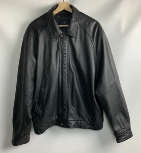 Ivy Crew Jacke braun Leder mit Kragen Reißverschluss Druckknopftaschen gefüttert Größe XL - Bild 1 von 13