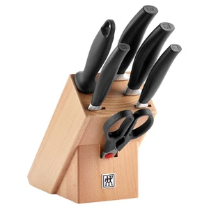 Messerblock ZWILLING FIVE STAR **** STERNE Buche 7 tlg. Natur NEU - Bild 1 von 7