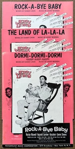 Three 1958 JERRY LEWIS FILM MUSICAL sheet music ROCK-A-BYE BABY Harry Warren - Picture 1 of 1