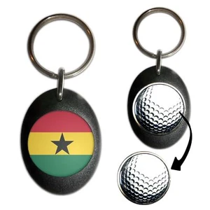 Ghana Flag Golf Ball Marker Key Ring (43mm x 33mm) - Picture 1 of 12