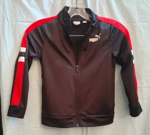 PUMA Boys Jacket size 6 Full Zip Fleece Sports Athletic Breathable Black - Picture 1 of 2