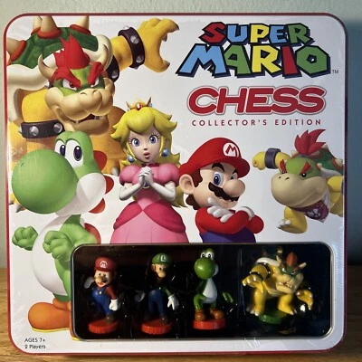 Super Mario Chess Collectors Edition Tin Box 2009 Nintendo USAOPOLY SEALED - Image 1 of 4