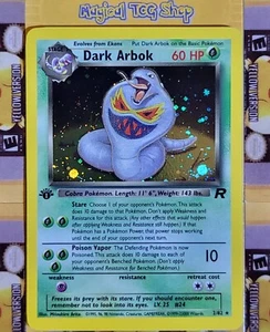 Pokemon Dark Arbok Team Rocket 1st Edition Holo Rare 2/82 WOTC 2000 NM - Picture 1 of 6