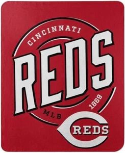 MLB Cincinnati Reds Rolled Fleece Blanket 50" by 60" Style Called Campaign - Picture 1 of 1