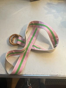 Vintage Gürtel Bambus Grün Rosa C J Laing CL - Bild 1 von 4