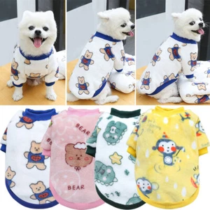 Cute Pet Dog Clothes Small Puppy Cat Jumper Sweater Warm Boy Girl Vest Coat XS-△ - Picture 1 of 16