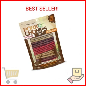 Pork Chomps Dog Chews, 5-inch Munchy Sticks, Assorted Flavors, 100 Count - Picture 1 of 2