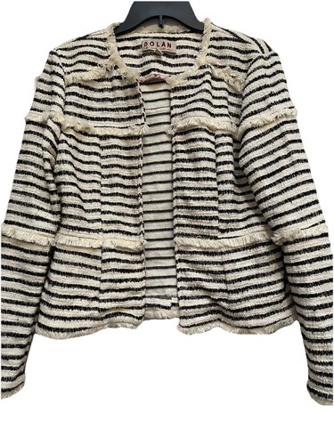 OFF WHITE Giacca Dolan Left Coast Collection Anthropologie con frange taglia S