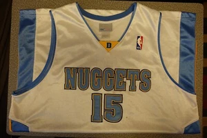 CARMELO ANTHONY DENVER NUGGETS NBA Reebok Jersey Authentic Sewn White 48 XL King - Picture 1 of 12