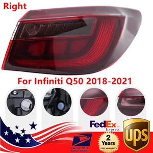 Right LED Rear Lamp for 2018-2021 Infiniti Q50 Passenger Side Outer Tail Light - Foto 1 di 19