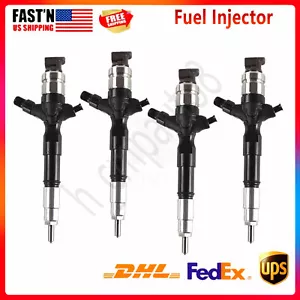 4PCS 23670-51051 Fuel Injectors for Toyota Hilux Land Cruiser 1KD Diesel Engine - Picture 1 of 4
