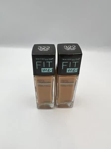 2 PACK Maybelline Fit Me Foundation Matte + Poreless Shade 322 Warm Honey 1oz - Picture 1 of 4